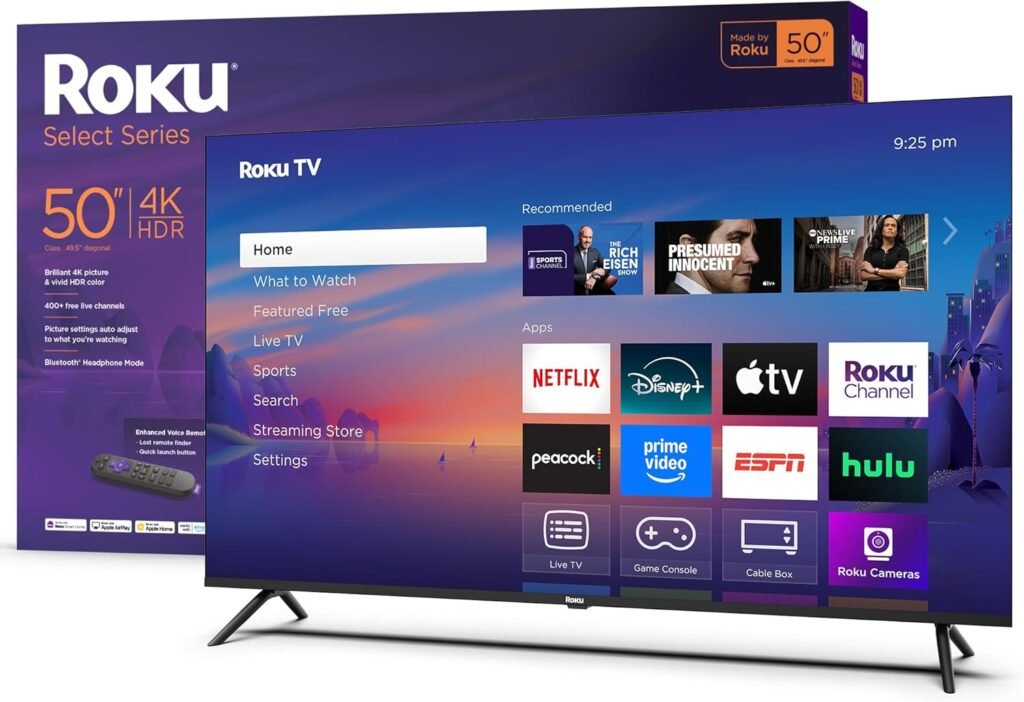 Roku Smart TV 2025 – 50-Inch Select Series, 4K HDR TV with Enhanced Voice Remote – In-Depth Review